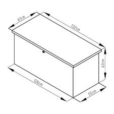 Zahradní box G21 Denver 400l, šedá