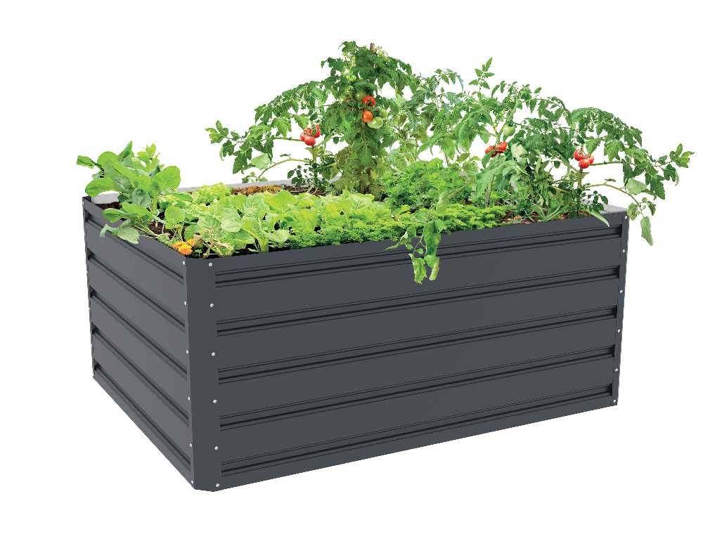 Vyvýšený záhon G21 Daisy 120x90x52 cm, plechový, antracit