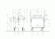 Plastový kontejner 1100 l, černý