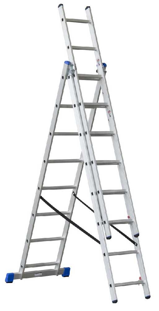 Žebřík G21 třídílný 5,1 m, 3x8 příčlí