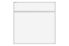 Stolový magnetický paraván ekoTAB Whiteboard, oblý roh, 80x80 cm