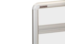 Stolový magnetický paraván ekoTAB Whiteboard, oblý roh, 160x80 cm