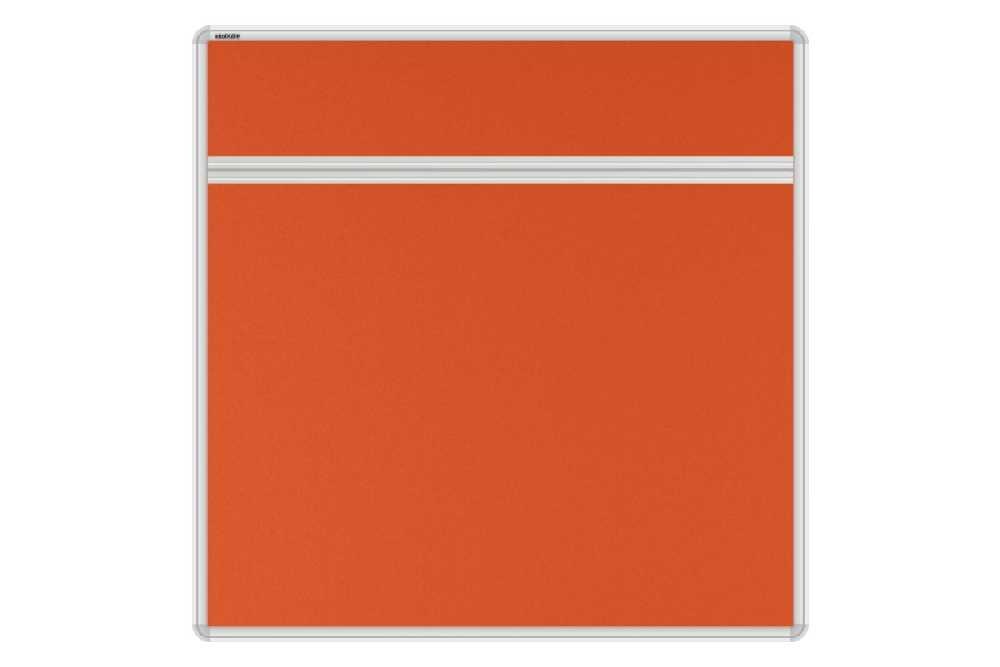 Stolový akustický paraván AKUSTIK ekoTAB, oblý roh, 80x80 cm, oranžový
