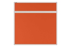 Stolový akustický paraván AKUSTIK ekoTAB, oblý roh, 80x80 cm, oranžový