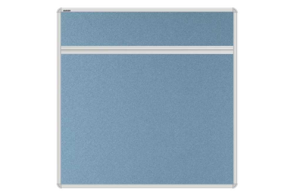 Stolový akustický paraván AKUSTIK ekoTAB, oblý roh, 80x80 cm, světle modrý