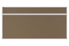 Stolový akustický paraván AKUSTIK ekoTAB, oblý roh, 160x80 cm, béžový