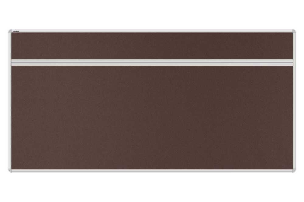 Stolový akustický paraván AKUSTIK ekoTAB, oblý roh, 160x80 cm, tmavě hnědý