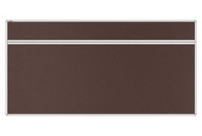 Stolový akustický paraván AKUSTIK ekoTAB, oblý roh, 160x80 cm, tmavě hnědý
