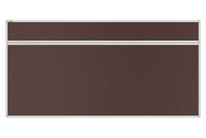 Stolový akustický paraván AKUSTIK ekoTAB, oblý roh, 160x80 cm, tmavě hnědý