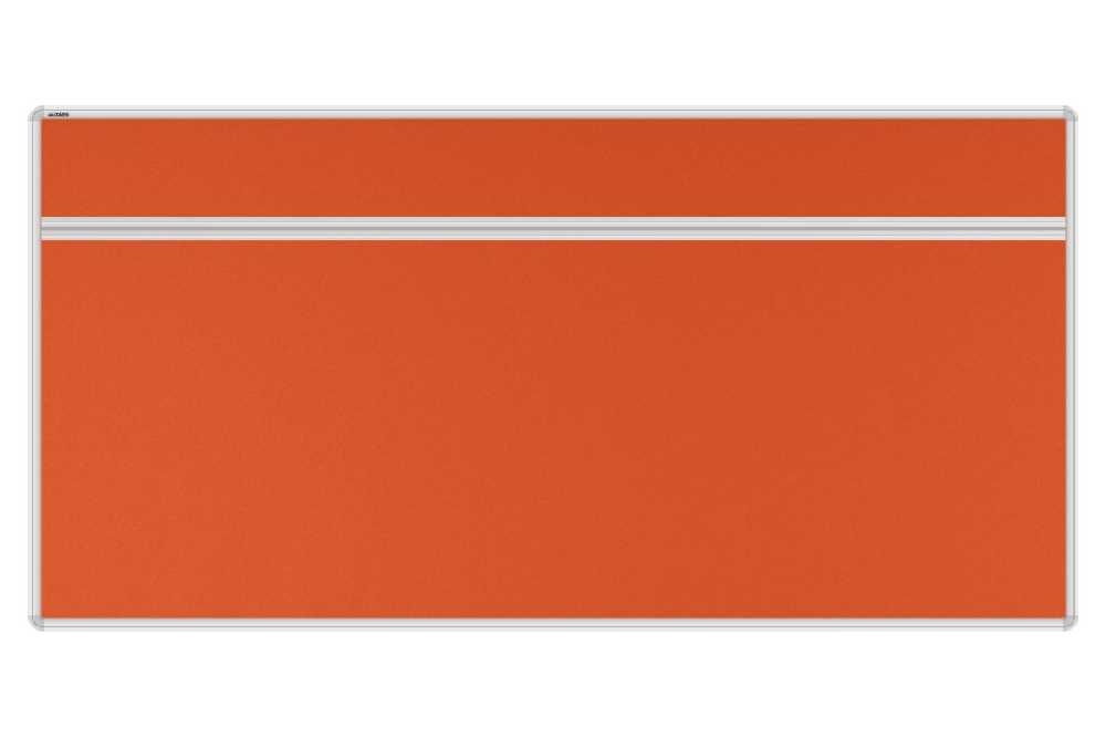 Stolový akustický paraván AKUSTIK ekoTAB, oblý roh, 160x80 cm, oranžový