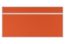 Stolový akustický paraván AKUSTIK ekoTAB, oblý roh, 160x80 cm, oranžový