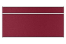 Stolový akustický paraván AKUSTIK ekoTAB, oblý roh, 160x80 cm, bordó