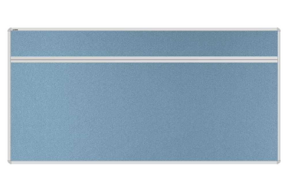 Stolový akustický paraván AKUSTIK ekoTAB, oblý roh, 160x80 cm, světle modrý