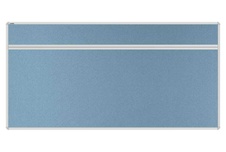 Stolový akustický paraván AKUSTIK ekoTAB, oblý roh, 160x80 cm, světle modrý