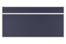 Stolový akustický paraván AKUSTIK ekoTAB, oblý roh, 160x80 cm, černý
