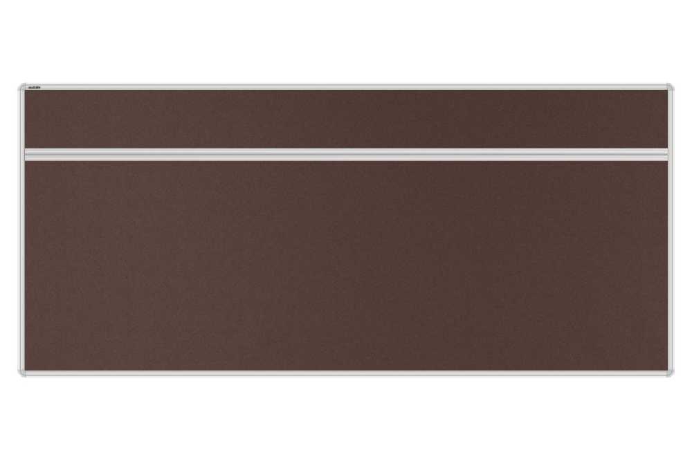 Stolový akustický paraván AKUSTIK ekoTAB, oblý roh, 180x80 cm, tmavě hnědý