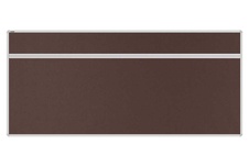Stolový akustický paraván AKUSTIK ekoTAB, oblý roh, 180x80 cm, tmavě hnědý