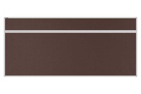 Stolový akustický paraván AKUSTIK ekoTAB, oblý roh, 180x80 cm, tmavě hnědý