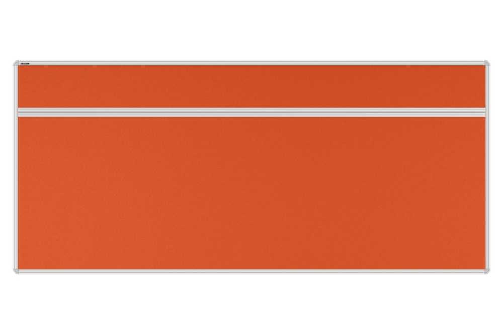Stolový akustický paraván AKUSTIK ekoTAB, oblý roh, 180x80 cm, oranžový