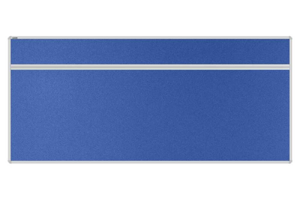 Stolový akustický paraván AKUSTIK ekoTAB, oblý roh, 180x80 cm, královsky modrý