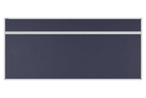 Stolový akustický paraván AKUSTIK ekoTAB, oblý roh, 180x80 cm, černý