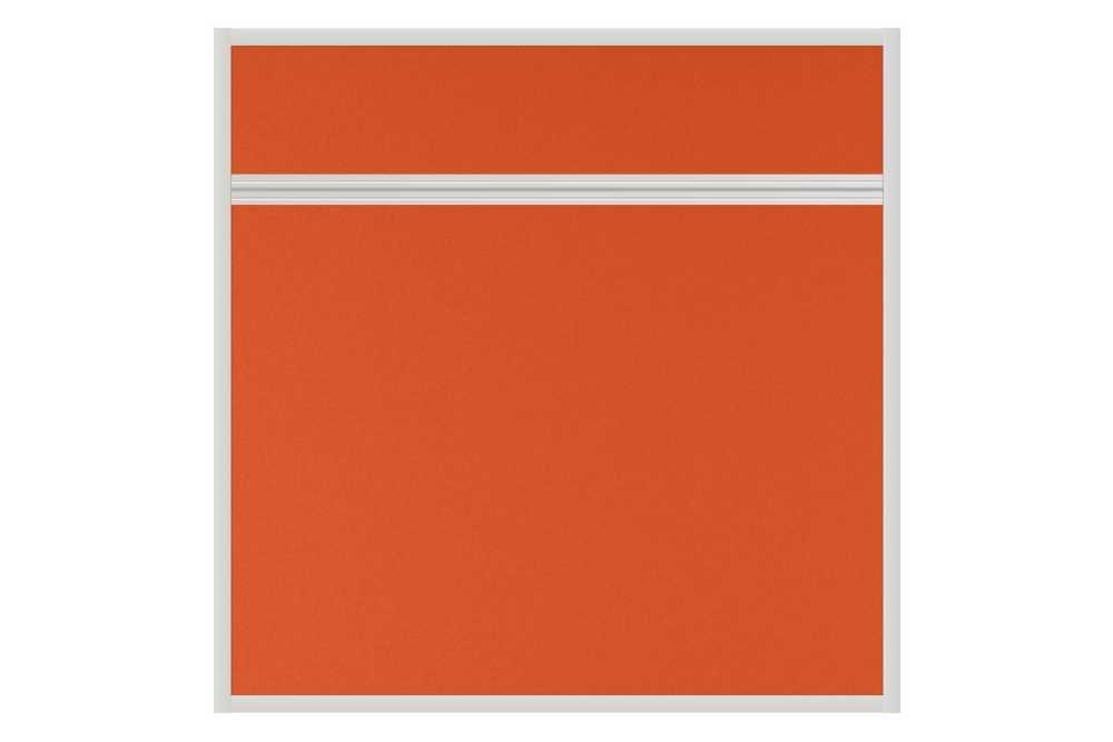 Stolový akustický paraván AKUSTIK ekoTAB, ostrý roh, 80x80 cm, oranžový