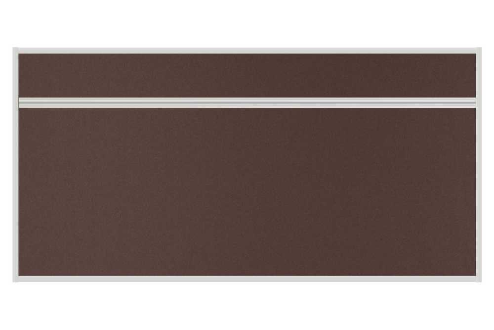 Stolový akustický paraván AKUSTIK ekoTAB, ostrý roh, 160x80 cm, tmavě hnědý