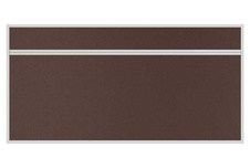 Stolový akustický paraván AKUSTIK ekoTAB, ostrý roh, 160x80 cm, tmavě hnědý