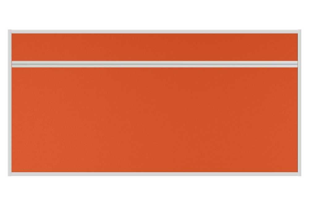 Stolový akustický paraván AKUSTIK ekoTAB, ostrý roh, 160x80 cm, oranžový