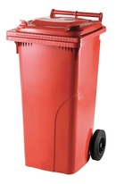 Popelnice plastová Elko 120 l, červená