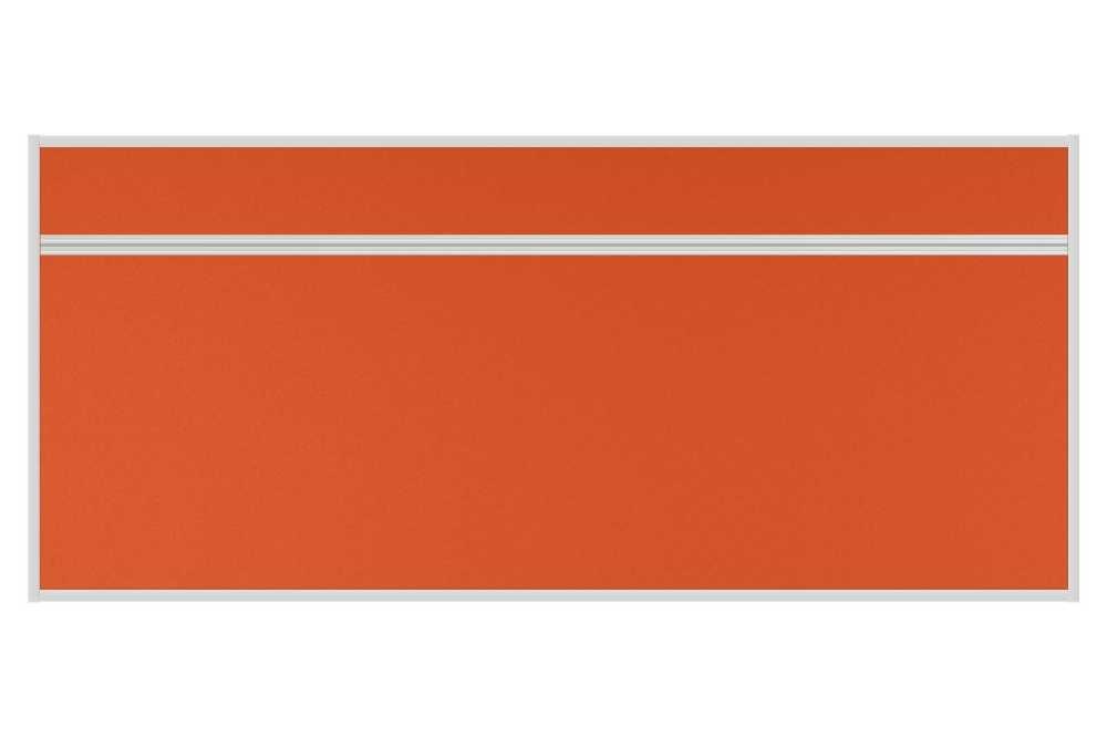 Stolový akustický paraván AKUSTIK ekoTAB, ostrý roh, 180x80 cm, oranžový