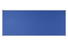 Stolový paraván EKONOMIK ekoTAB, oblý roh, 160x65 cm, královsky modrý