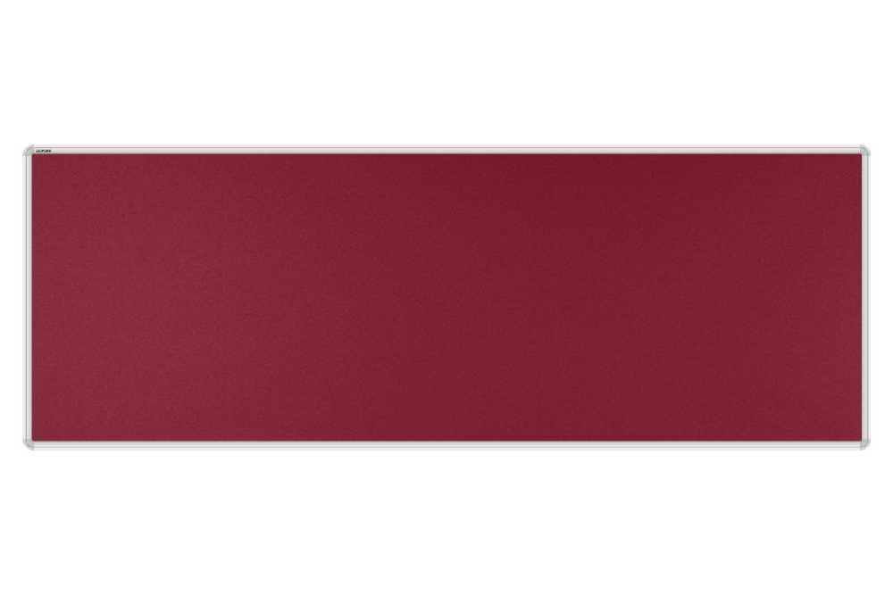 Stolový paraván EKONOMIK ekoTAB, oblý roh, 180x65 cm, bordó