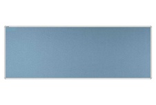 Stolový paraván EKONOMIK ekoTAB, oblý roh, 180x65 cm, světle modrý