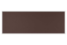 Stolový paraván EKONOMIK ekoTAB, ostrý roh, 180x65 cm, tmavě hnědý