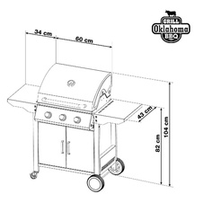 Plynový gril G21 Oklahoma BBQ Premium line 3 hořáky + zdarma redukční ventil