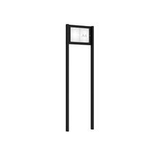Venkovní elegantní vitrína Tradition, 2 x A4, včetně sloupků, černá