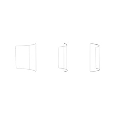 Reklamní zaoblená stěna Zipper-Wall Curved Basic 400x230 cm, jednostranný tisk