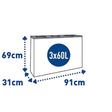 Sestava košů na tříděný odpad Eko Station 3x60l, šedá