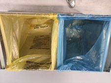Sestava košů na tříděný odpad Eko Station 3x60l, šedá