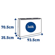Sestava košů na tříděný odpad Eko Star Station 3x60l, antracit