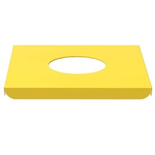 Odpadkový koš na tříděný odpad Eko Square 60l, žluté víko