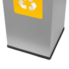 Odpadkový koš na tříděný odpad Eko Square 60l, žluté víko