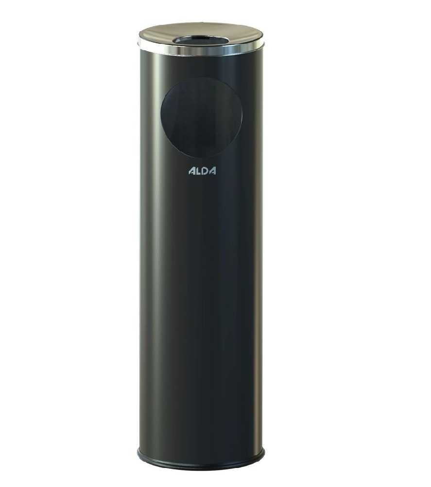 Odpadkový koš s popelníkem Cigarette Pillar 15l, černá