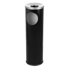 Odpadkový koš s popelníkem Cigarette Pillar 15l, černá
