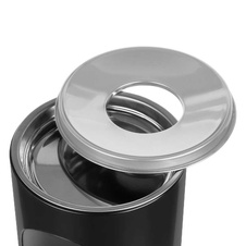 Odpadkový koš s popelníkem Cigarette Pillar 15l, černá