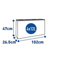 Sestava košů na tříděný odpad Eko Station Mini 4x12l, šedá