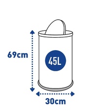 Odpadkový koš Swing 45l s výkyvným víkem, černá
