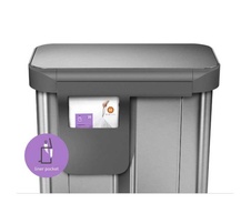Pedálový odpadkový koš Simplehuman na tříděný odpad 58l, matný nerez