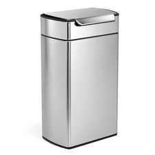 Dotykový hranatý odpadkový koš Simplehuman 40l, matný nerez